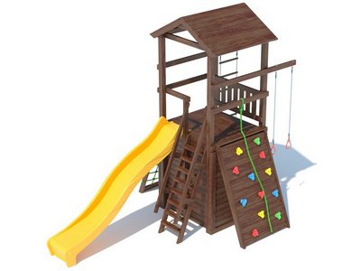 Деревянная детская площадка серия А1 модель 4