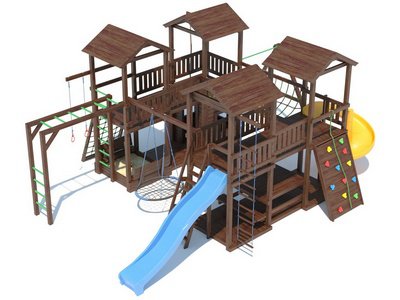 Детская площадка для дачи с горкой серия J1 модель 1