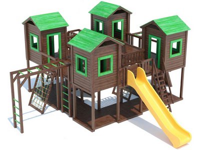 Детский городок из дерева серия L модель 1