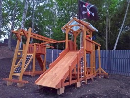 Детский деревянный игровой комплекс Савушка 4 сезона-8