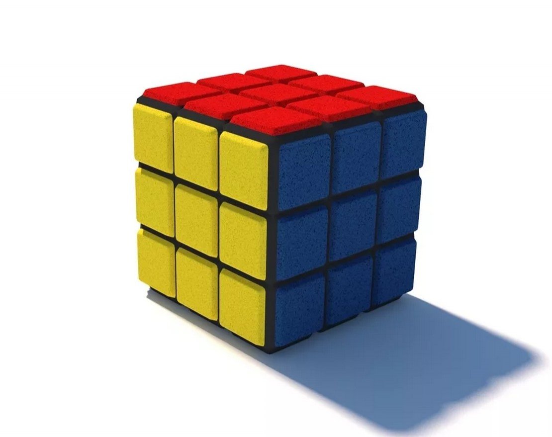 Фигура из резиновой крошки Кубик Рубика