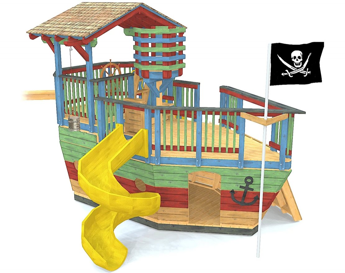Игровой комплекс TORUDA WOOD Пиратский корабль Эдварда Тэтча